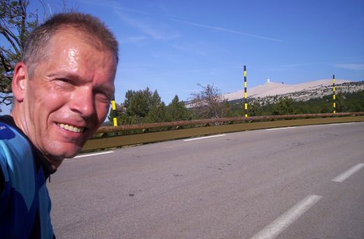 Arie zwetend uitzicht top Mont Ventoux